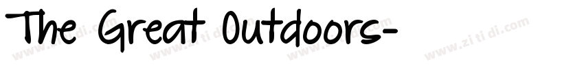 The Great Outdoors字体转换